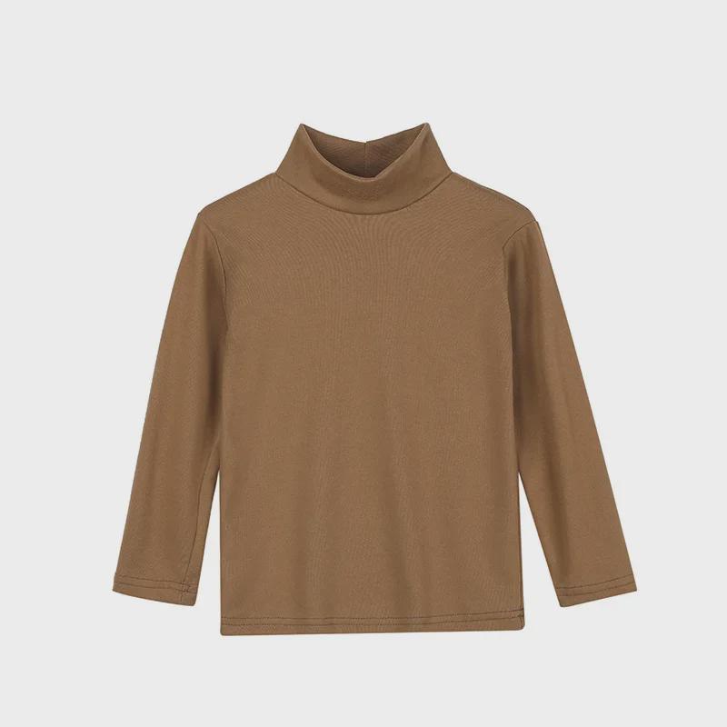 Детский бархатный свитер со средней горловиной: Футболка унисекс с длинным рукавом для весны и осени