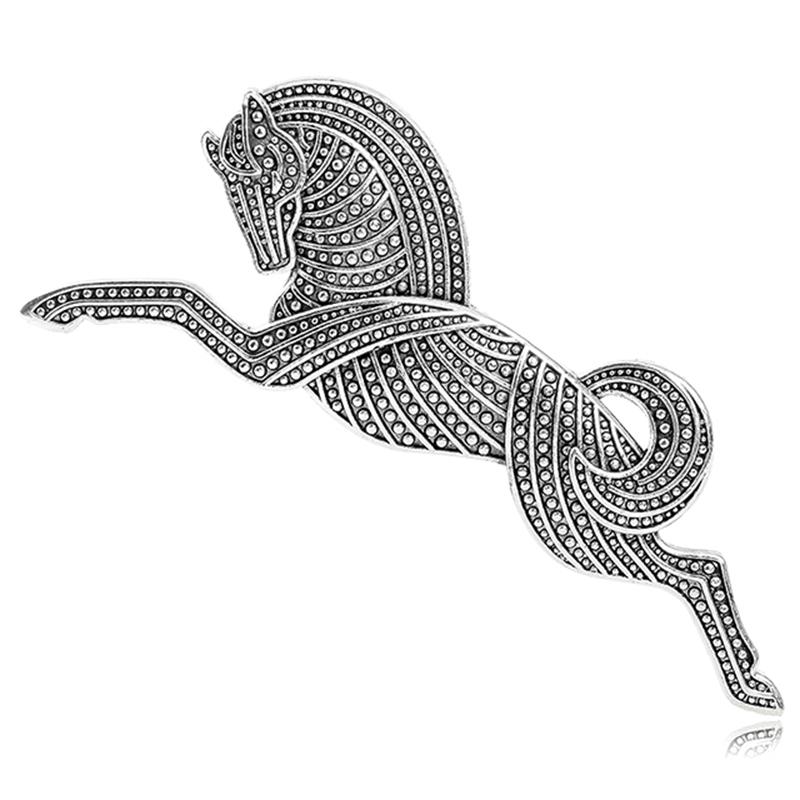 Модная винтажная золотая серебряная брошь в виде лошади для мужчин и женщин, сплав, бегущая лошадь, брошь в виде животного, аксессуары для корсажа