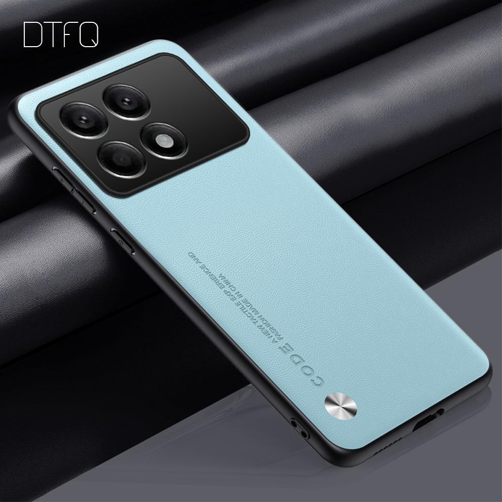 Для POCO X6 Pro 5G чехол кожаный узор задняя крышка Coque Funda противоударный роскошный кожаный чехол для Xiaomi POCO X6 Pro