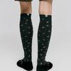 DEPOUND Flower Pattern Knee Socks - Charcoal