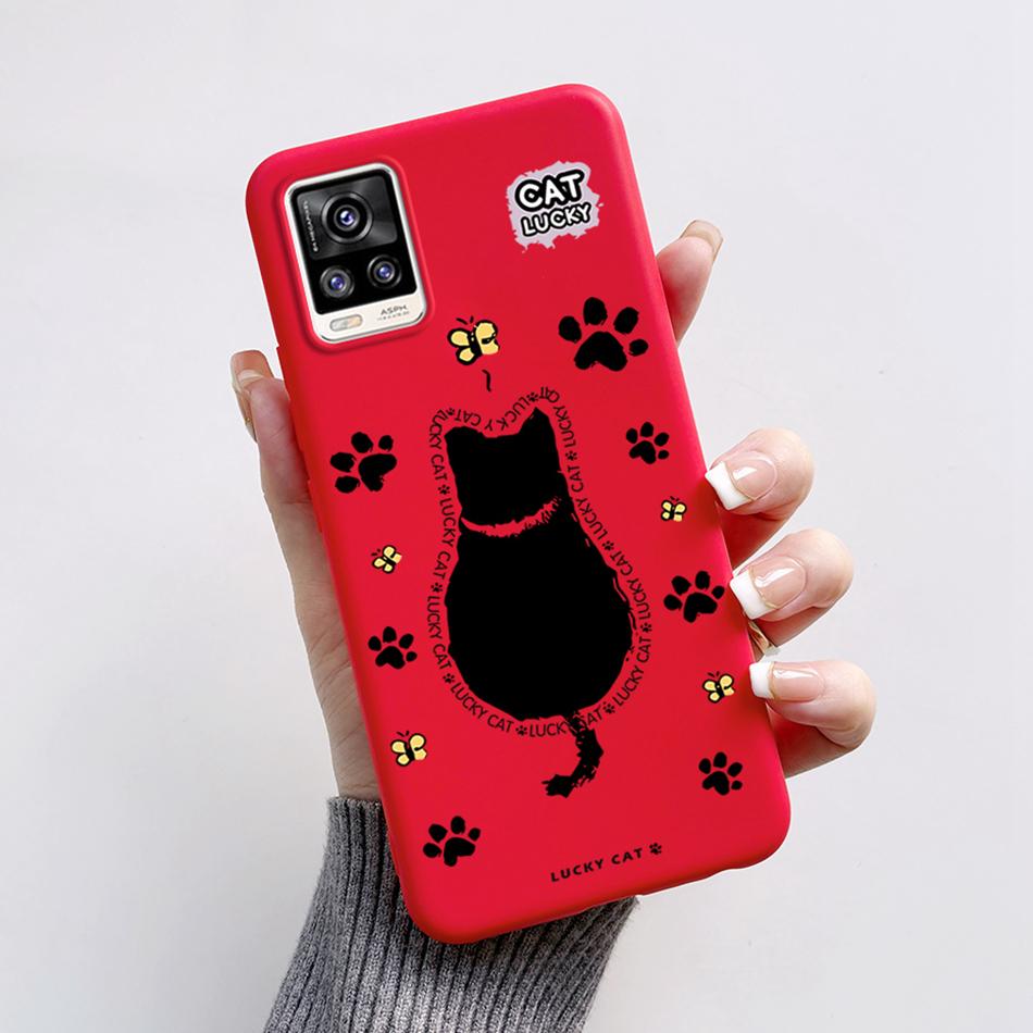 For Vivo V20 2021 Case V2040 Cute Cat Bear Frog Cover Soft Silicone Slim Phone Case For Vivo V20 V 20 VivoV20 V2025 V2024 Bags