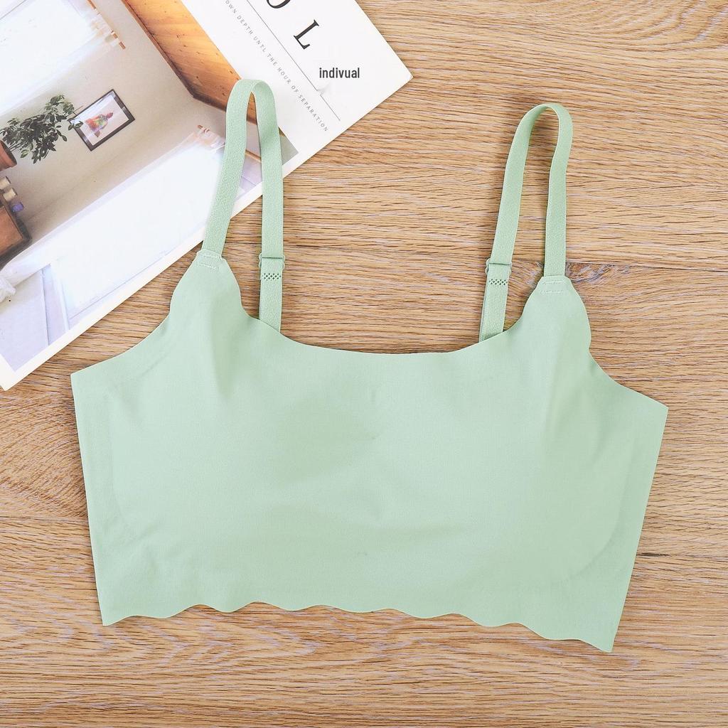 Удобный бесшовный беспроводной бюстгальтер большого размера для йоги и сна для женщин - красивый дизайн спинки