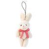 HEADZ Co., Ltd. Lovely Mascot-10 White Rabbit Keychains with Straps, White, 55 X 120 X 40mm, LM-ST10, Pack of 10