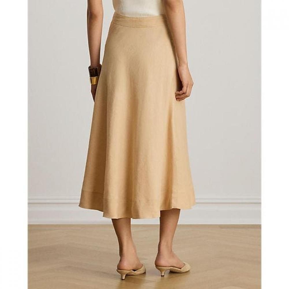 LAuren RAlph LAuren Linen A Line Midi Skirt Wmlrskts6h20316200