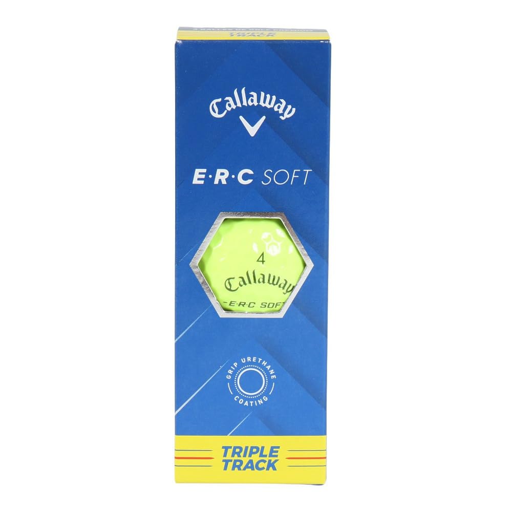 Callaway ERCSOFT YLW 25 TT 3B Golf Balls in Sleeve (3-Pack) (Yellow/FF/Men's, Women's, Jr.)
