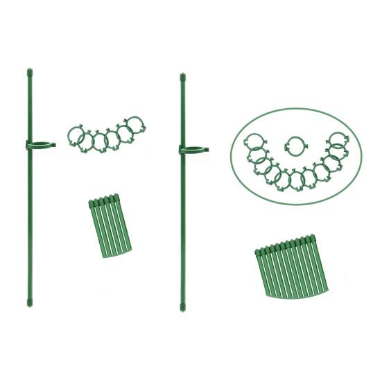 6 шт./12 шт. колья для поддержки растений с кольцами цветочные композиции для выращивания овощей зеленые палочки для поддержки растений садовые принадлежности
