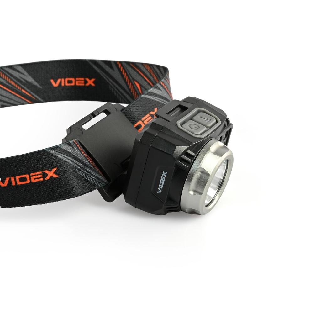 Latarka Czołowa Taktyczna Led 5W + Cob Akumulator Na 30H 550Lm Zasięg 130 M Ip65 Vlf-H075C Videx