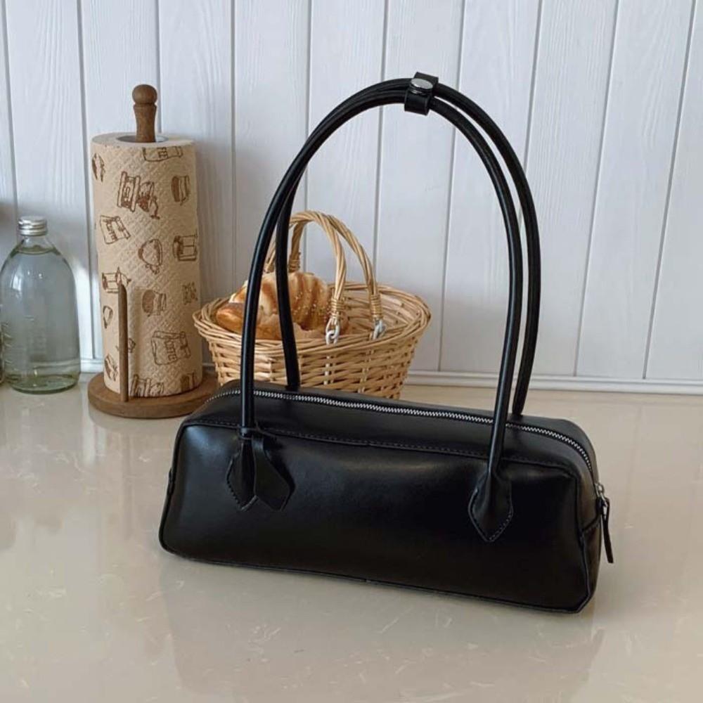 Вместительная ПУ сумка через плечо в корейском стиле, текстурная сумка под мышкой, сумка-багет, женская