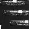 Polo Ralph Lauren FW22 Буквенный логотип Жаккардовые трусы-боксеры с поясом 3 пары Мужское нижнее белье Черный 714835885-002