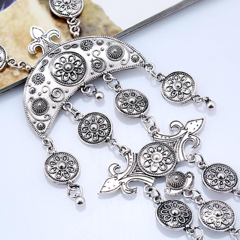 Роскошный темпераментный узор монета с бахромой набор ожерелий