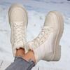 Large Size Winter Snow Boots Plush Warm Cotton Shoes Wear-resistant Comfortable Lace-up Sports Outdoor High-top Women's Boots