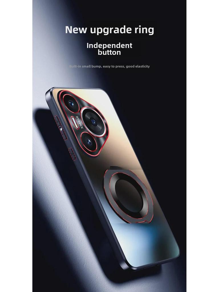 Чехол-кронштейн Huawei Pura 70 Ultra Magnetic, двухцветный AG матовый, противоударный, модный, для мобильного телефона P70Pro+