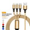 3 в 1 2.4A зарядный кабель для iPhone Xiaomi Poco Micro USB Type C зарядный кабель многопортовый несколько USB-провод для зарядки