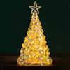 Рождественский ночник, акриловая рождественская елка, светодиодное украшение, блестящая настольная фигурка, мини-праздничный красочный светильник для домашнего декора спальни