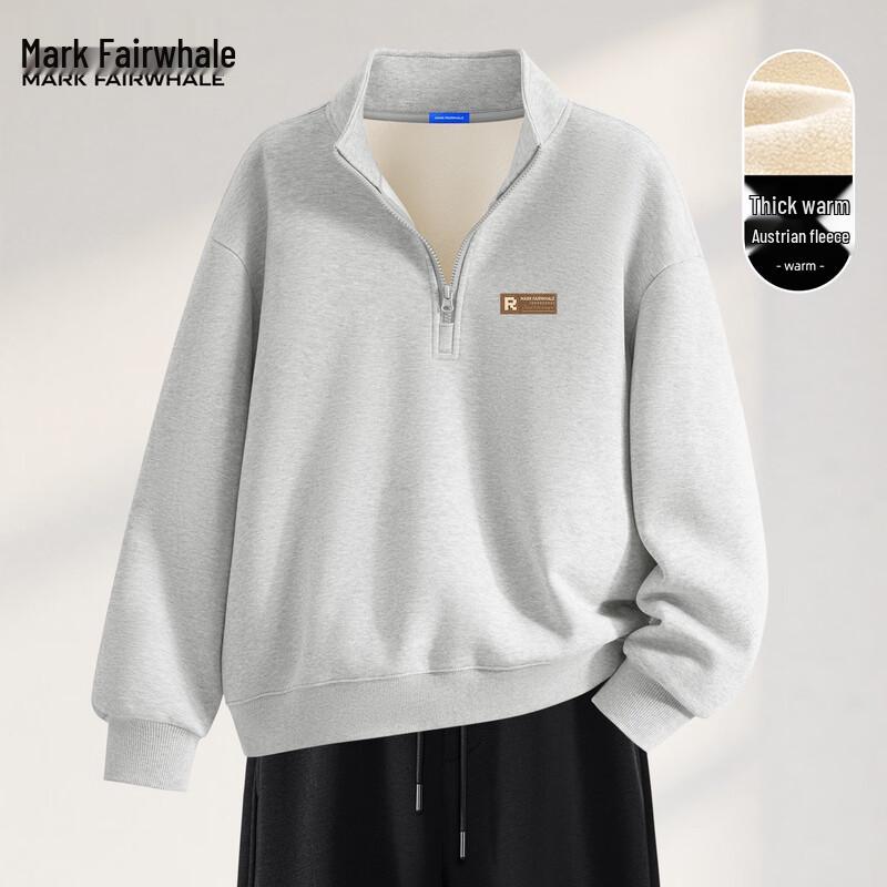 Mark Fairwhale Men's Winter Heavyweight Half-Zip Fleece Sweatshirt