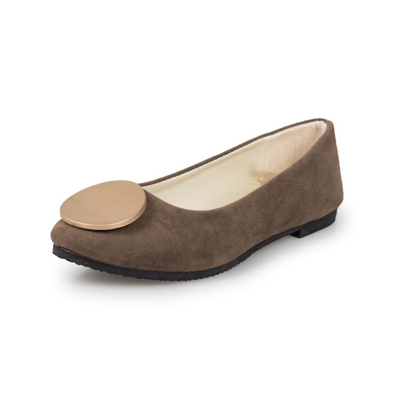 Женские однотонные удобные повседневные туфли без шнуровки большого размера на плоской мелкой подошве для девочек