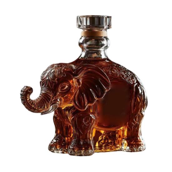 Elephant Little Dog Whiskey Bottle Animal Shape Design Transparent Glass Wine Bottle Beauty Enhancing Glass Decanter