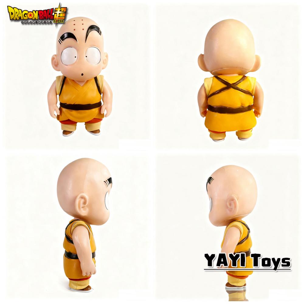 Новые фигурки аниме Dragon Ball Сон Гоку Криллин Фугуире Детство Милые модели ПВХ Статуэтка Настольные украшения Коллекционные игрушки Подарок Круглый Сенсорный Сжимаемый