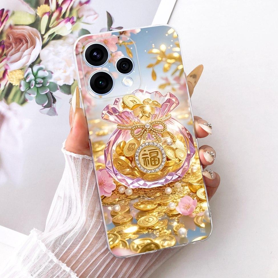 For Oppo Reno 15 5G Case Cover Transparent Fashion Butterfly Cute Cat Cool Painted Soft Bumper For Oppo Reno 15 CPH2825 Casing