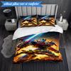 3PCS Car robots Battle Bedding Set,Including 1pc Duvet Cover And 2pcs Pillowcases Perfect for Bedroom, Dormitory, Fan Christmas gift