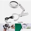 5 / 11X Magnifying Glass With Light 8 LED LAMP Magnifier Foldable Stand Table
