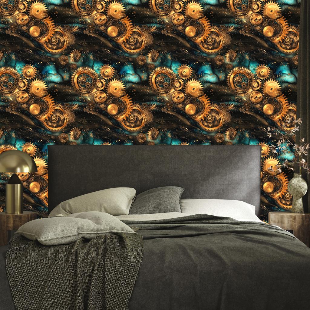 Ink Ochre and Gold Wallpaper for Living Room and Bedroom 50x1000