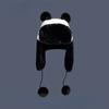 Cute Panda Bomber Hats Trend Ins Design Plush Ear Protection Aviator Hat Autumn Winter Street Velvet Lovely Warm Hat