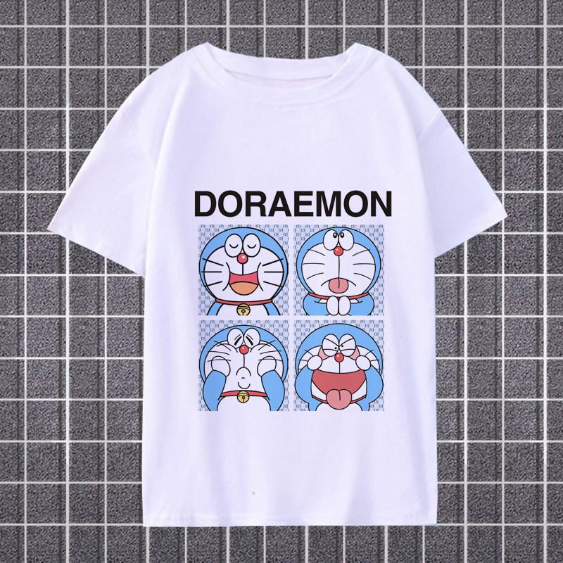 Doraemon Cotton Shortsleeved Tshirt Doraemon Dingding Cat Cartoon Anime Cute Childrens Clothing Summer New Style