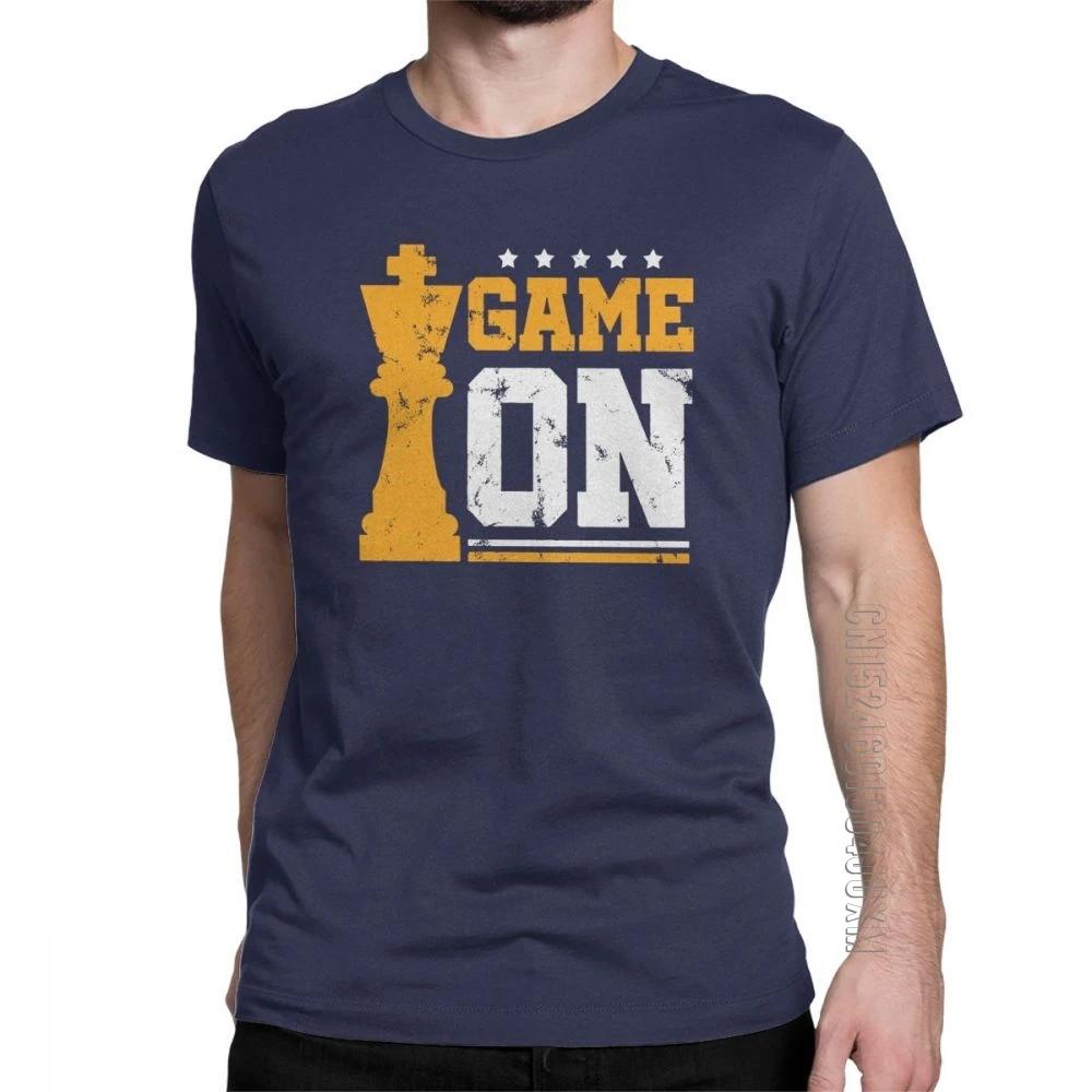 Cool Chess Game On Tshirt Unisex 100 Cotton Tshirts King Queen Horse Fan Player Dad 60s Board Game Short Sleeve Tees Summer