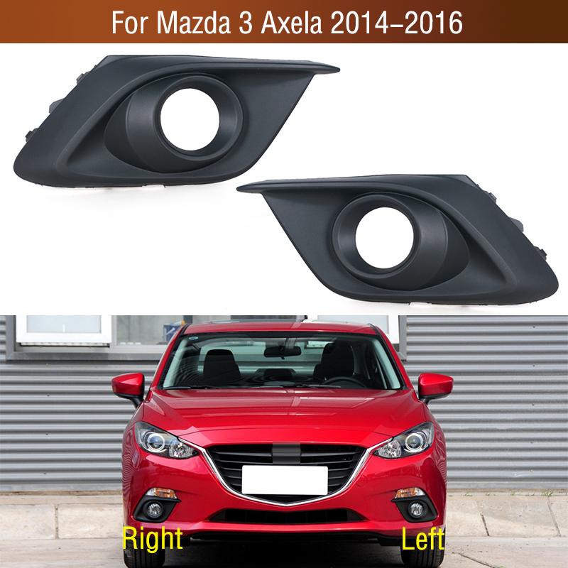 For Mazda 3 Axela BM M3 2014 2015 2016 Car Front Bumper Fog Light Lamp Trim Cover Frame Grille Foglamp Lid Bezel Hood