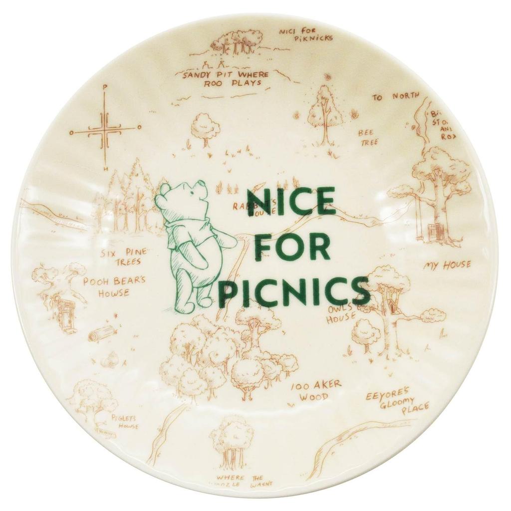 Дисней Тарелка и Кружка Посудомоечная машина и Микроволновая печь Посуда для пикника на 100 акров Сделано в "Винни Пух" (приблизительно. 17см) (приблизительно. 280мл) - Безопасность, Сет, Япония,