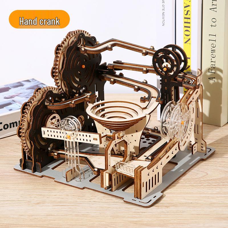 3D Mechanical Rolling Ball Puzzle Model - Educational Wooden Toy for Children