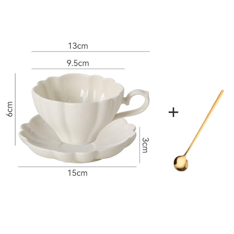 Однотонная керамическая кружка в форме цветка, красивая кружка для кофе, офисная кружка для молока, чашка для завтрака, чашка для напитков, бытовые стаканы для воды