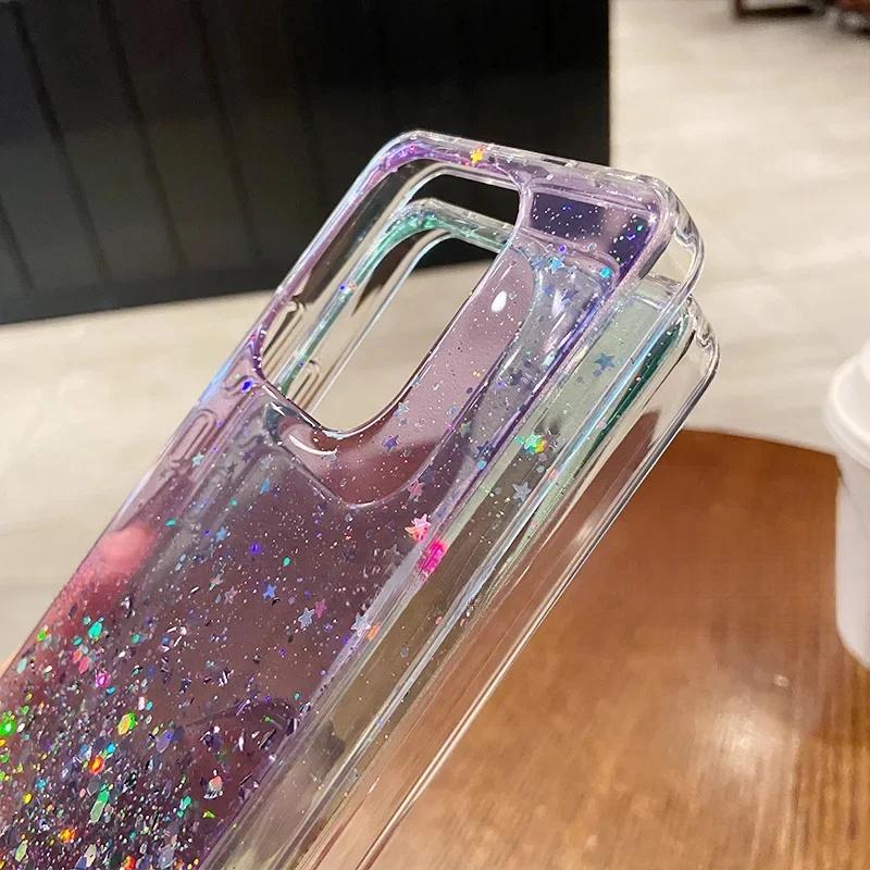 Для Samsung Galaxy S20 S20Plus Plus S20FE FE S20Ultra Ultra S11 S11E S10 Lite S10E S9 Прозрачный Тонкий Мягкий Чехол с Блестками Звездочками Пайетками