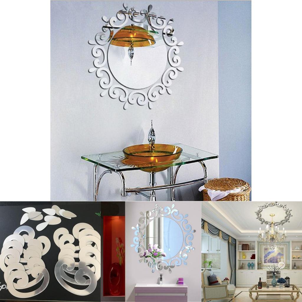 Premium Acrylic 3d Diy Mirror Wall Stickers With Timeless Design For Modern Homes
