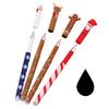 Christmas Erasable Gel Pen Set 0.4mm Festive Holiday Pens with Eraser Tips