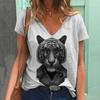 Summer Women's T Shirt Cat Print Casual Short Sleeve 3d T-Shirts Fashion Streetwear Crew Neck Pullover Female Oversized Clothing