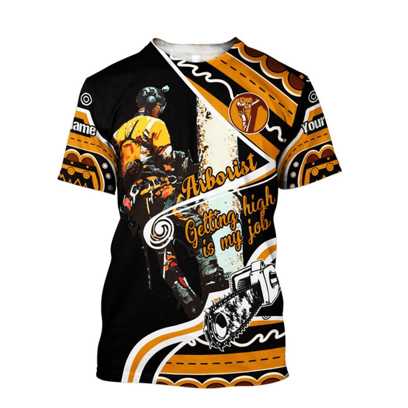 Летняя мужская быстросохнущая футболка Lumberjack с 3D-принтом, свободная, модная, большого размера, с коротким рукавом, качественная рубашка