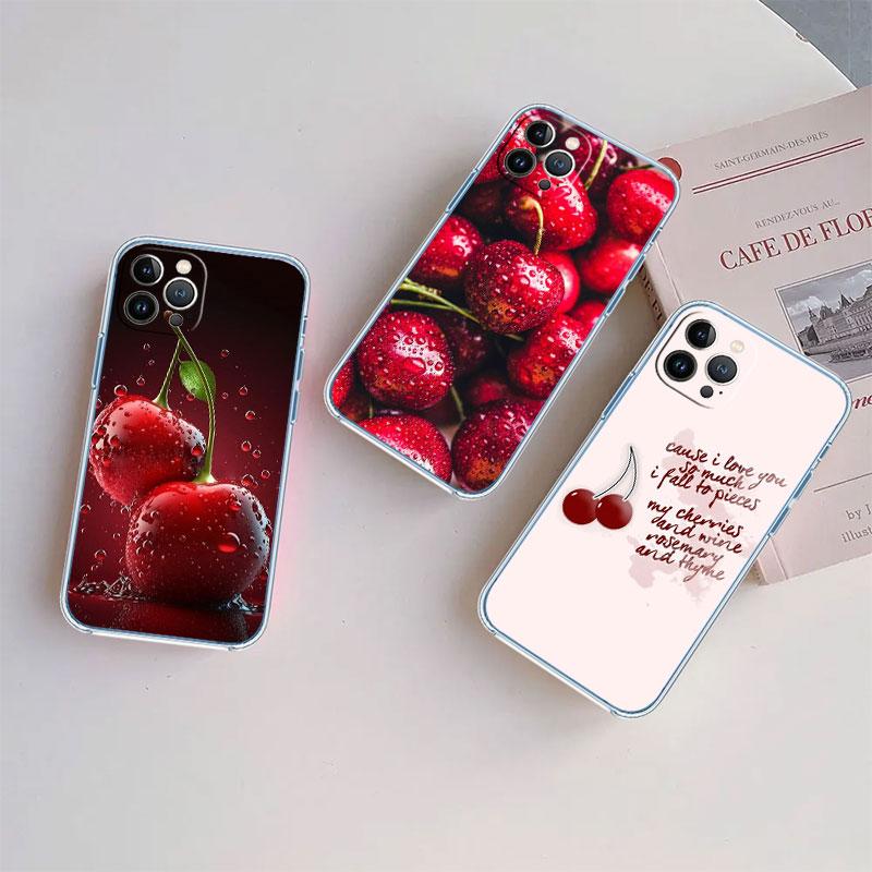 Прозрачный чехол для телефона с вишней и летними фруктами для Motorola Moto G10 G20 G30 G31 G32 G34 G35 G41 G42 G50 G51 G52 G55 G60 G60S