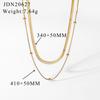 Stylish Stainless Steel Collar Necklace 14k Gold-plated Round Beaded Chain Jewelry Women's Snake Chain Necklace