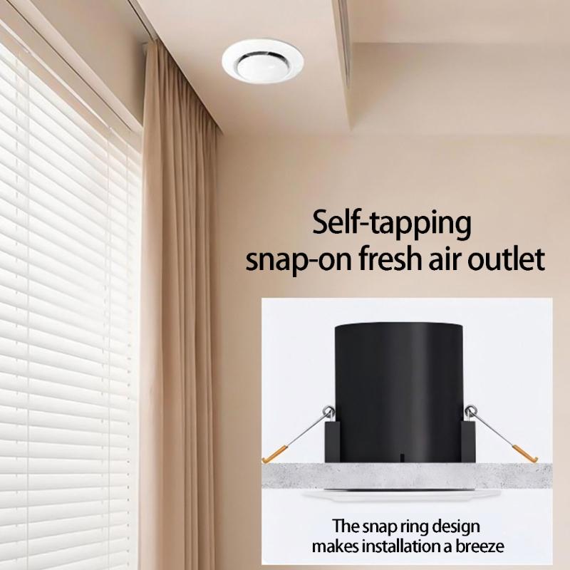 Circular Air Outlet Cover For Exhaust System 100mm Size acrylonitrile Adjustable And Flexible