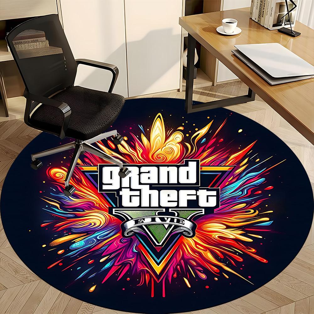 Круглый ковер GTA V Office, Под офисные стулья Спальня Гостиная Домашний декор a0908146
