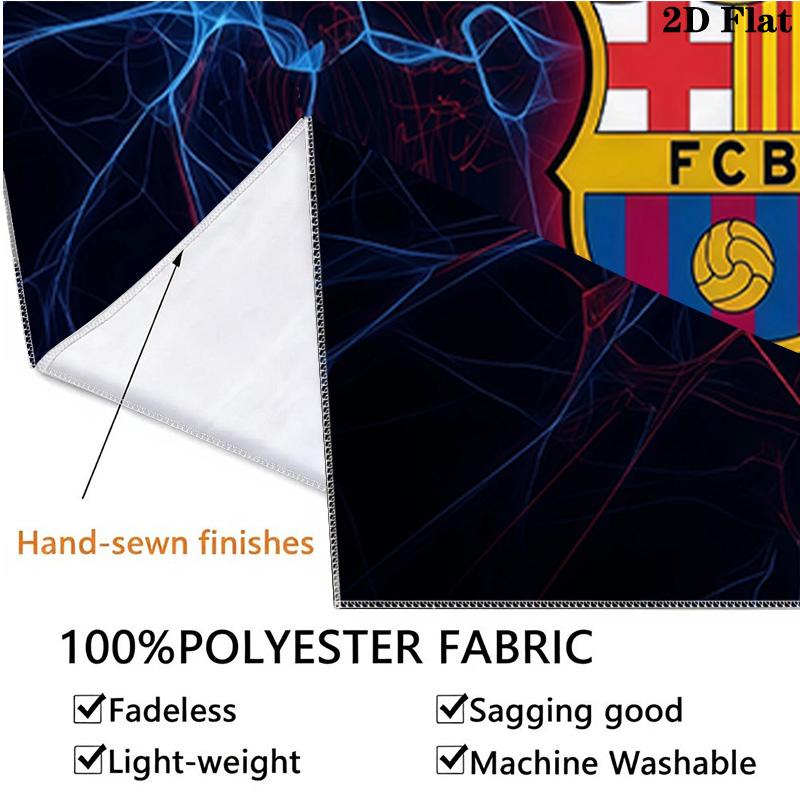 Custom Name FC Barcelona Printed Tapestry – Wall Hanging for Bedrooms, Dorms, and Home Decor