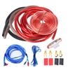 Car Audio Subwoofer Wire 4 Rail 2800W Power Amplifier Cable Audio Wiring Car Audio Subwoofer Amplifier Speaker Mounting Wire Cable Kit Fuse Suit
