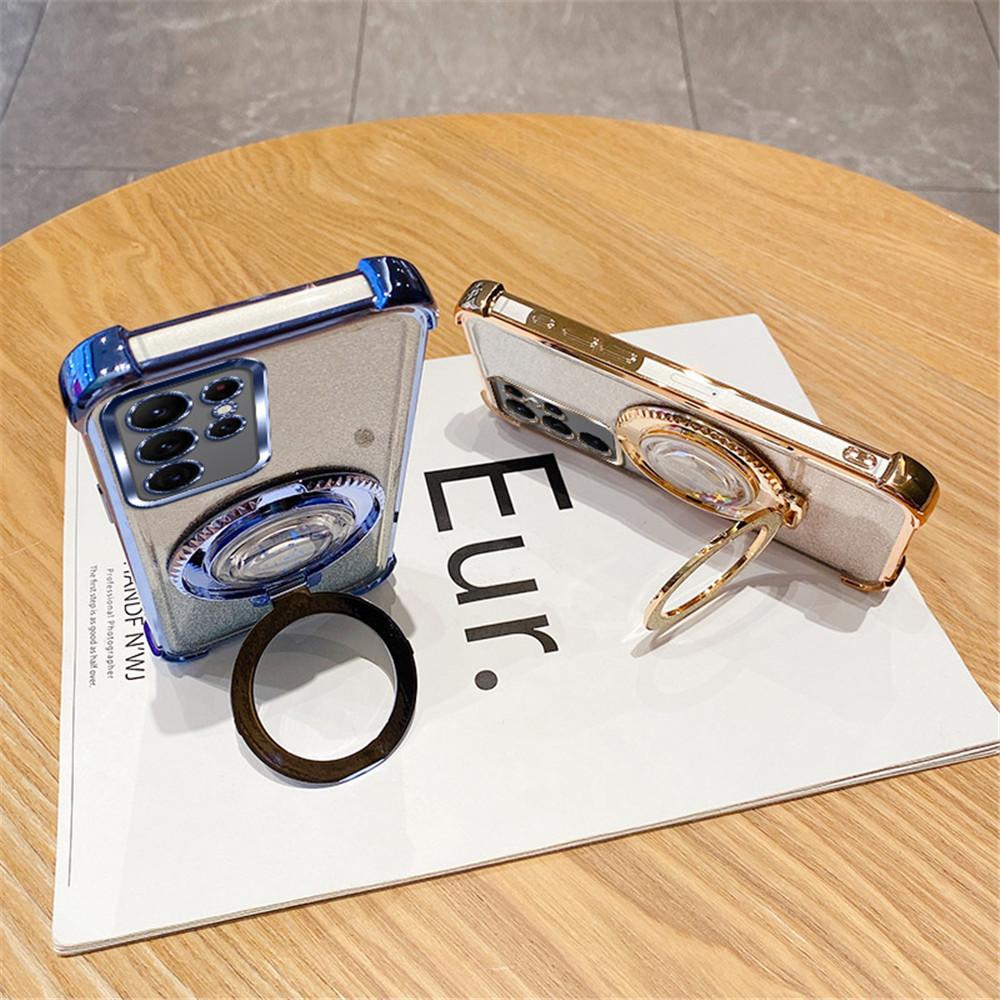 Чехол для телефона с магнитной подставкой с блестками-зыбучими песками для Samsung Galaxy S24 S23 S22 Plus Ultra S20FE S21FE Note 20 Ultra Противоударный чехол