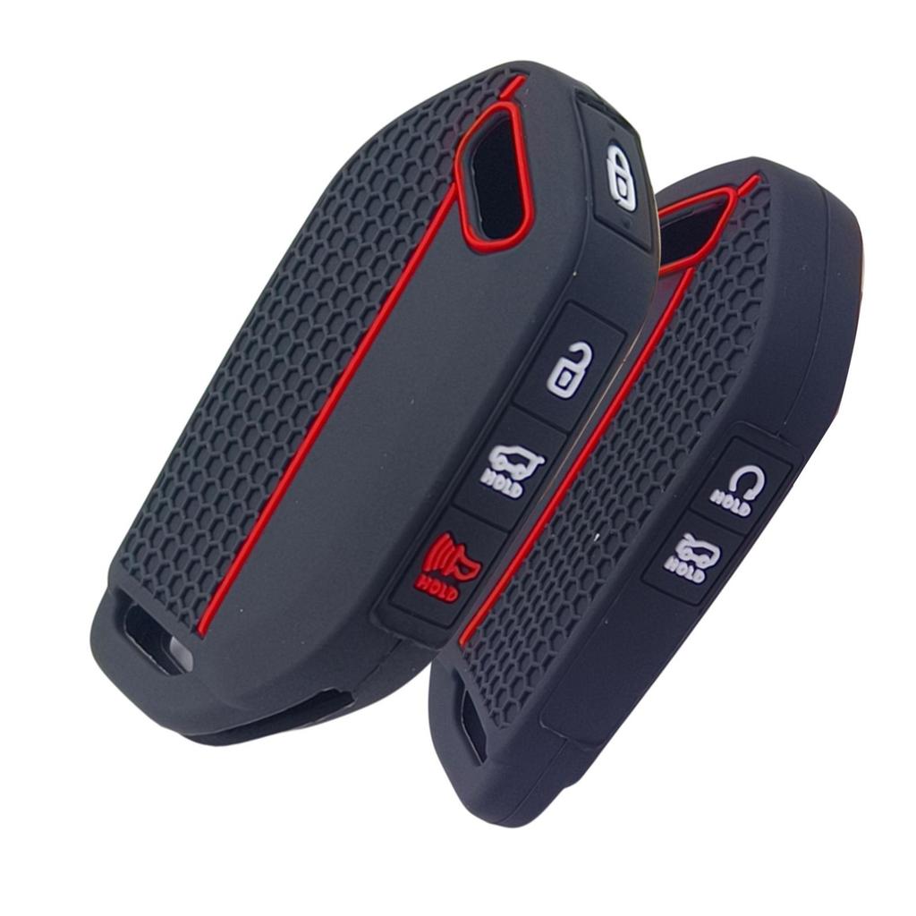 Silicone Protective Key Case for 2023-2026 Kia K5 Telluride 6-Button Remote with Honeycomb Design