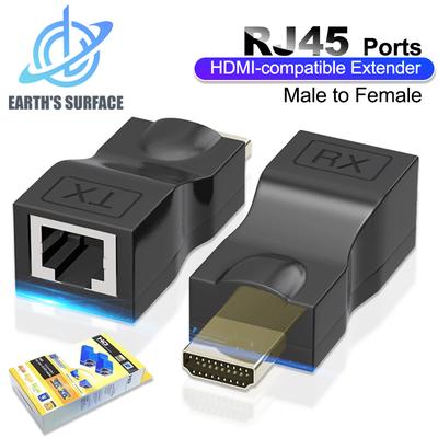 4K HDMI-совместимый удлинитель порты RJ45 до 30 м по сети CAT6 5E Ethernet LAN адаптер кабель HDTV к RJ45 для DVD PS4