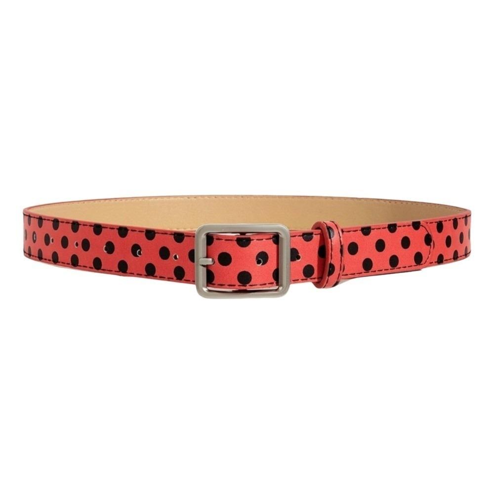 Pin Buckle Women's Belt Y2K Leather Waist Belt Fashion Polk Dot Belt Streetwear