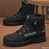Новые зимние мужские повседневные модные теплые хлопковые ботинки противоскользящие износостойкие спортивные туфли универсальная удобная мужская обувь