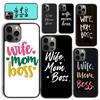 Чехол для телефона TPU 'Жена Мама Начальница Мама' для iPhone 17 Air 16 PRO MAX 15 14 PLUS 12 11 13 Задняя крышка Fundas Shell coque